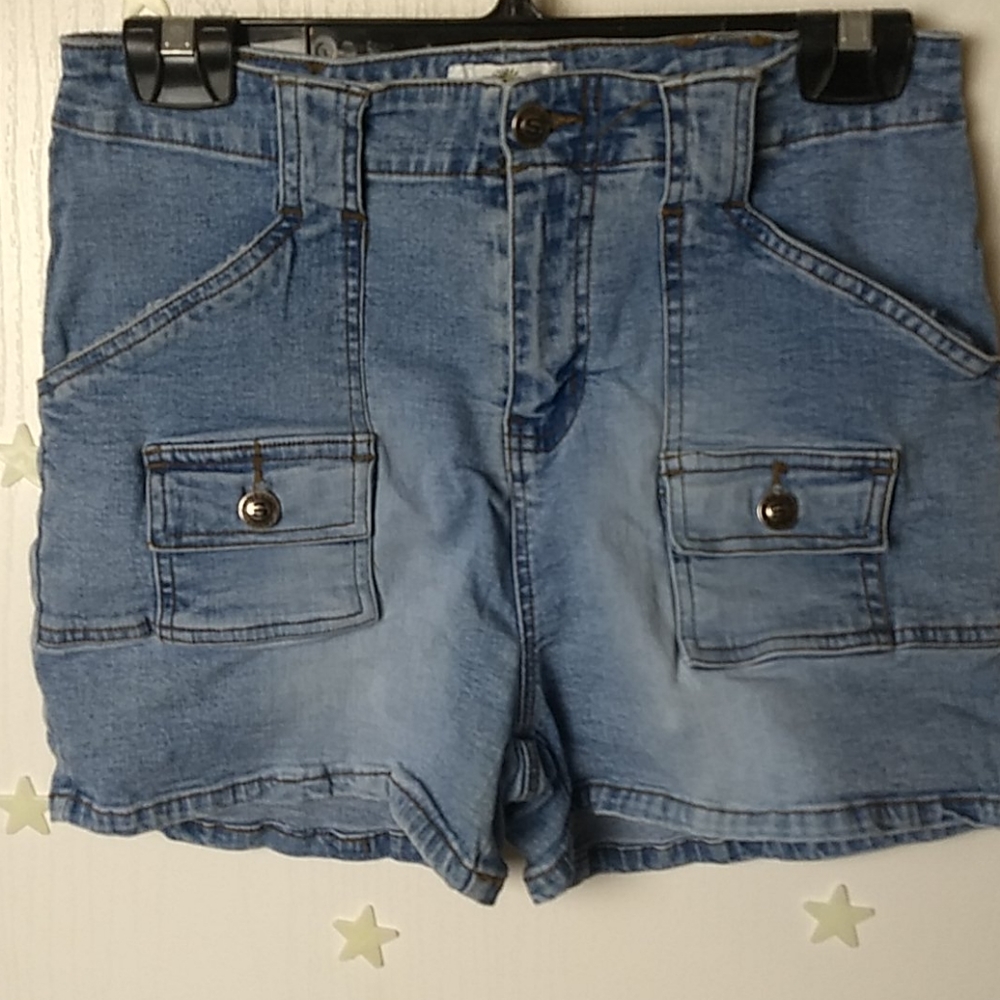 Denim high-waisted shorts size 7/8